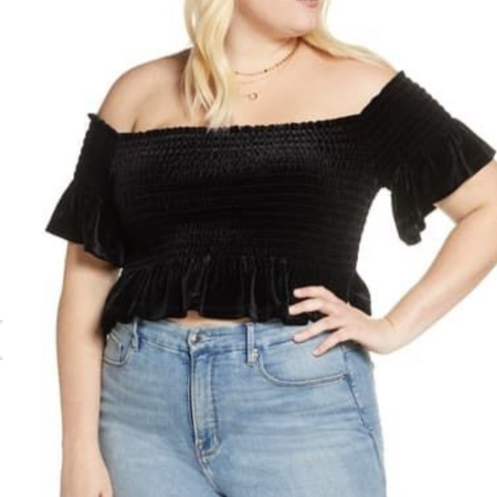 Velvet off the shoulder